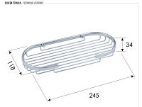Remer Корзинка для душа, цвет: cromo RB282CR