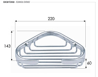 Remer Мыльница угловая, подвесная, цвет: cromo RB272CR