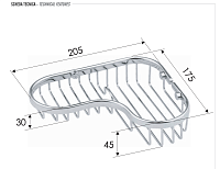 Remer Корзинка для душа угловая, цвет: cromo RB273CR