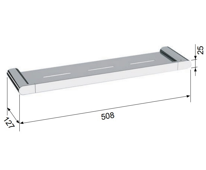 Remer Lounge Полка для ванной комнаты 50,8 см, цвет: nichel spazzolato LN20NP