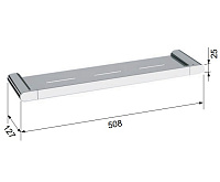 Remer Lounge Полка для ванной комнаты 50,8 см, цвет: rame lucido LN20RL