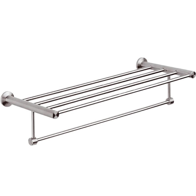 Remer Minimal Inox Полка с держателем для полотенец 56 см, цвет: inox/cromo Mi70INOXCR