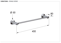Remer Minimal Inox Полотенцедержатель 40 см, подвесной, цвет: inox/cromo Mi40INOXCR