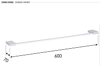 Remer Flat Полотенцедержатель 60 см, подвесной, латунь, цвет: cromo FT30CR