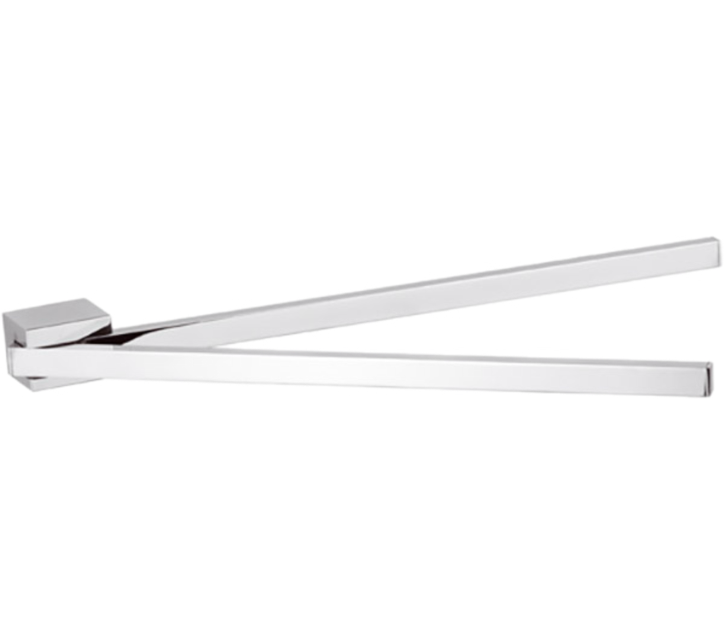 Remer Flat Полотенцедержатель двойной поворотный 44,5 см, подвесной, латунь, цвет: cromo FT36CR