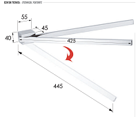 Remer Flat Полотенцедержатель двойной поворотный 44,5 см, подвесной, латунь, цвет: cromo FT36CR