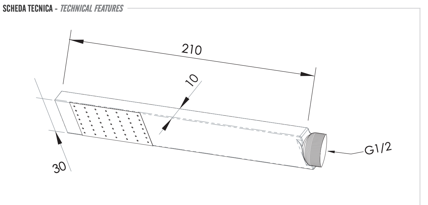 Remer Ручной душ-"палочка", 1 вид струи, цвет: cromo 317RRX