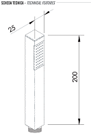 Remer Ручной душ-"палочка", 1 вид струи, цвет: cromo 317SSx