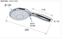 Remer Ручной душ, 5 видов струи, цвет: cromo 318F5x