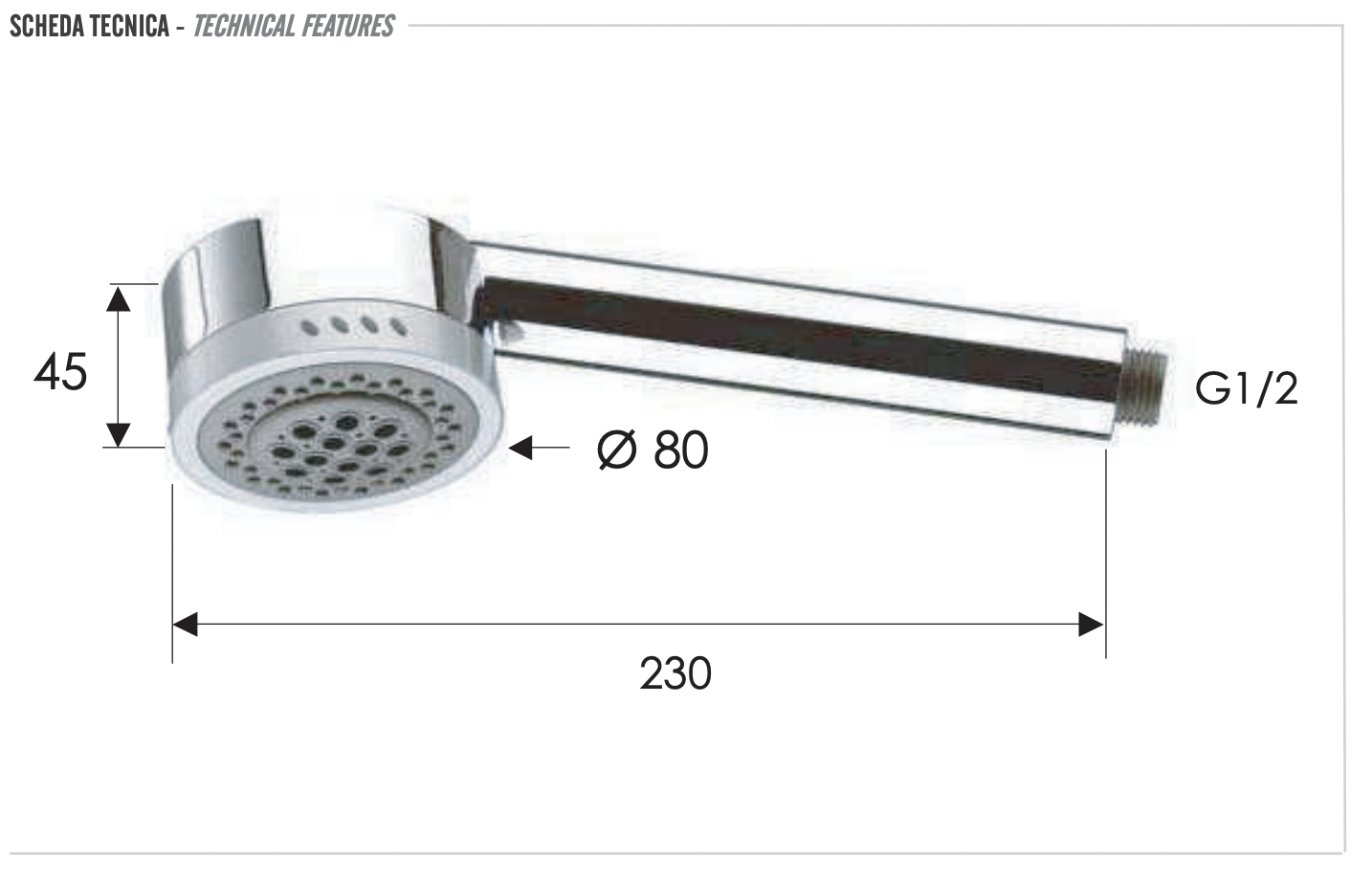 Remer Ручной душ, 2 вида струи, цвет: cromo 321HGX