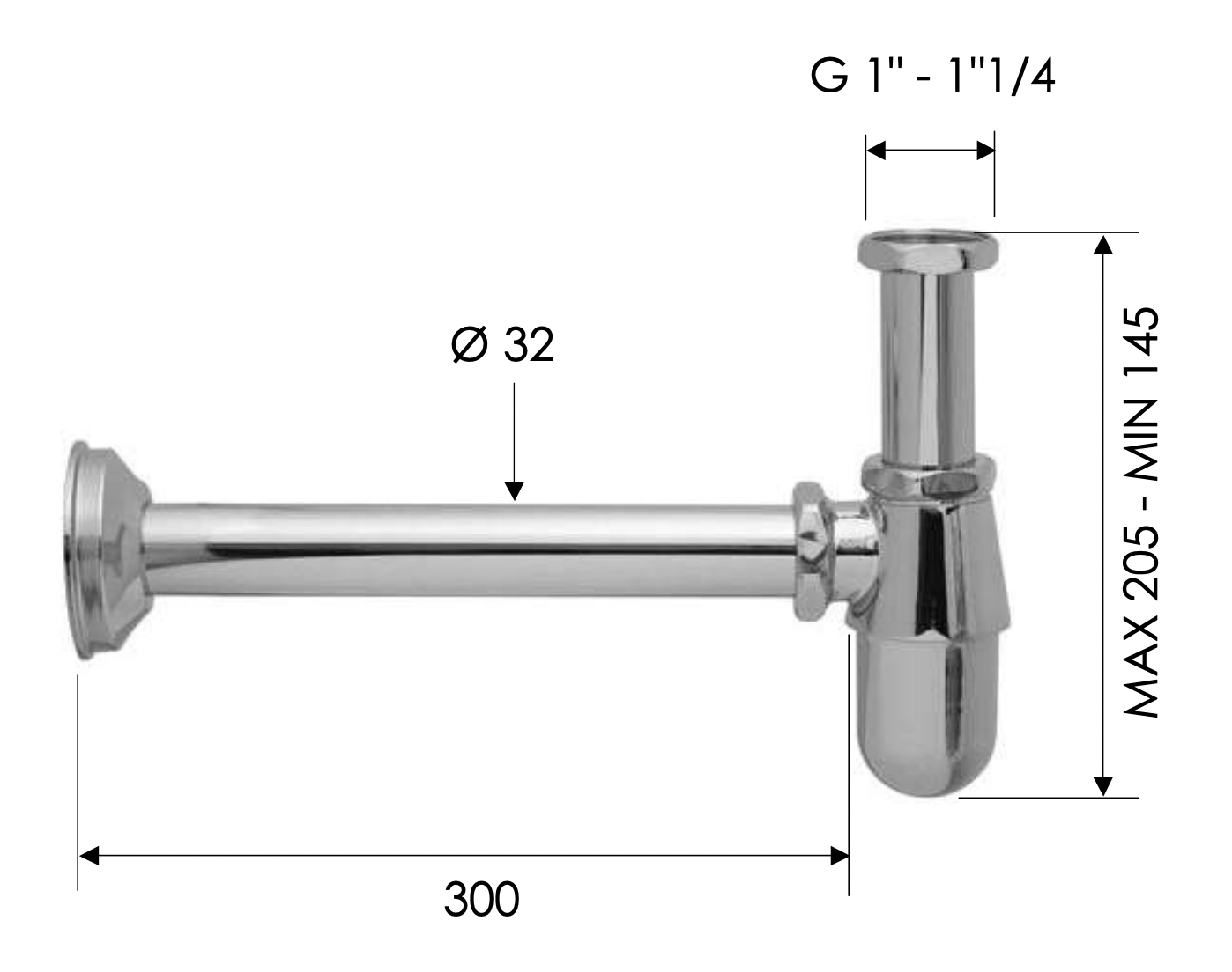 Remer Сифон для раковины, цвет: cromo 97010