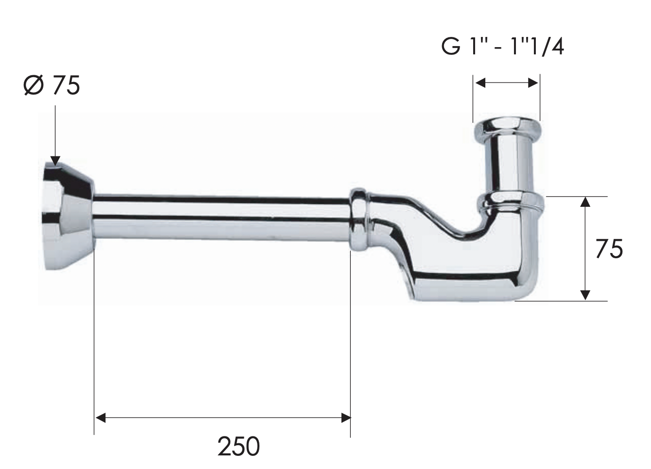 Remer Сифон для раковины, цвет: cromo 956114