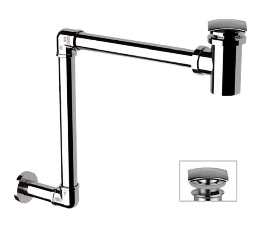 Remer Сифон для раковины с донным клапаном, цвет: cromo 984S