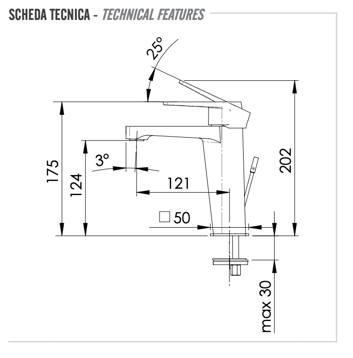 Remer Dream Смеситель для раковины, с донным клапаном, высота излива 12,4 см, цвет: cromo D10
