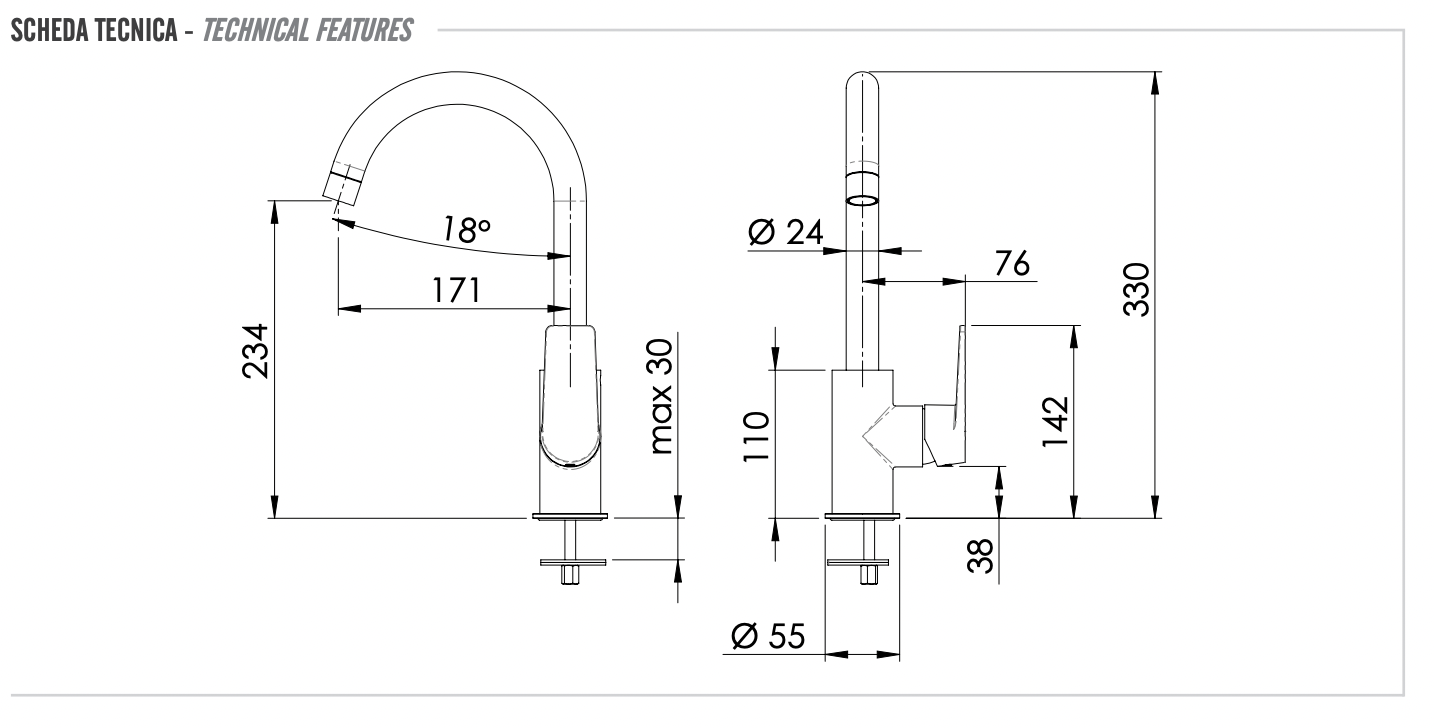 Remer Dream Смеситель для кухни, цвет: cromo D72