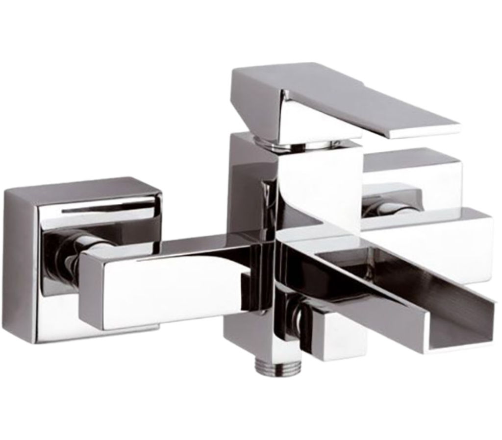 Remer Qubika Cascata Смеситель для ванны с душем, цвет: cromo QC05