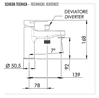 Remer Winner Смеситель на борт ванны , излив 13,9 см, цвет: cromo W04