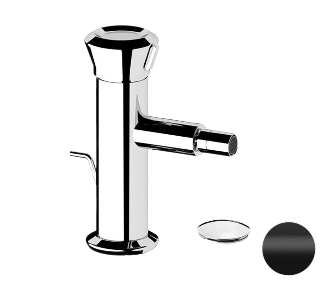 Remer Element Смеситель для биде, с донным клапаном, цвет: nero opaco ET20NO