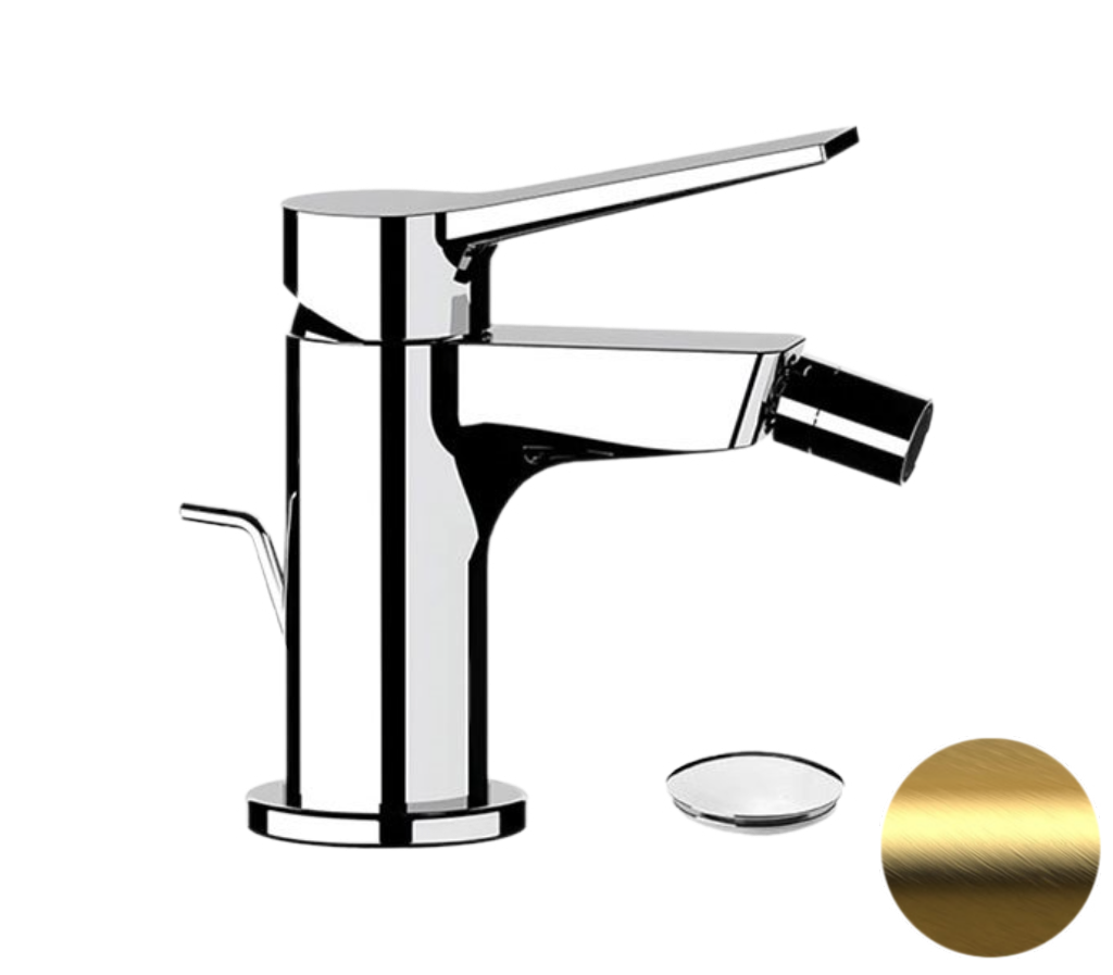 Remer Slash & Dot Смеситель для биде, с донным клапаном, цвет: oro spazzolato SL20BG