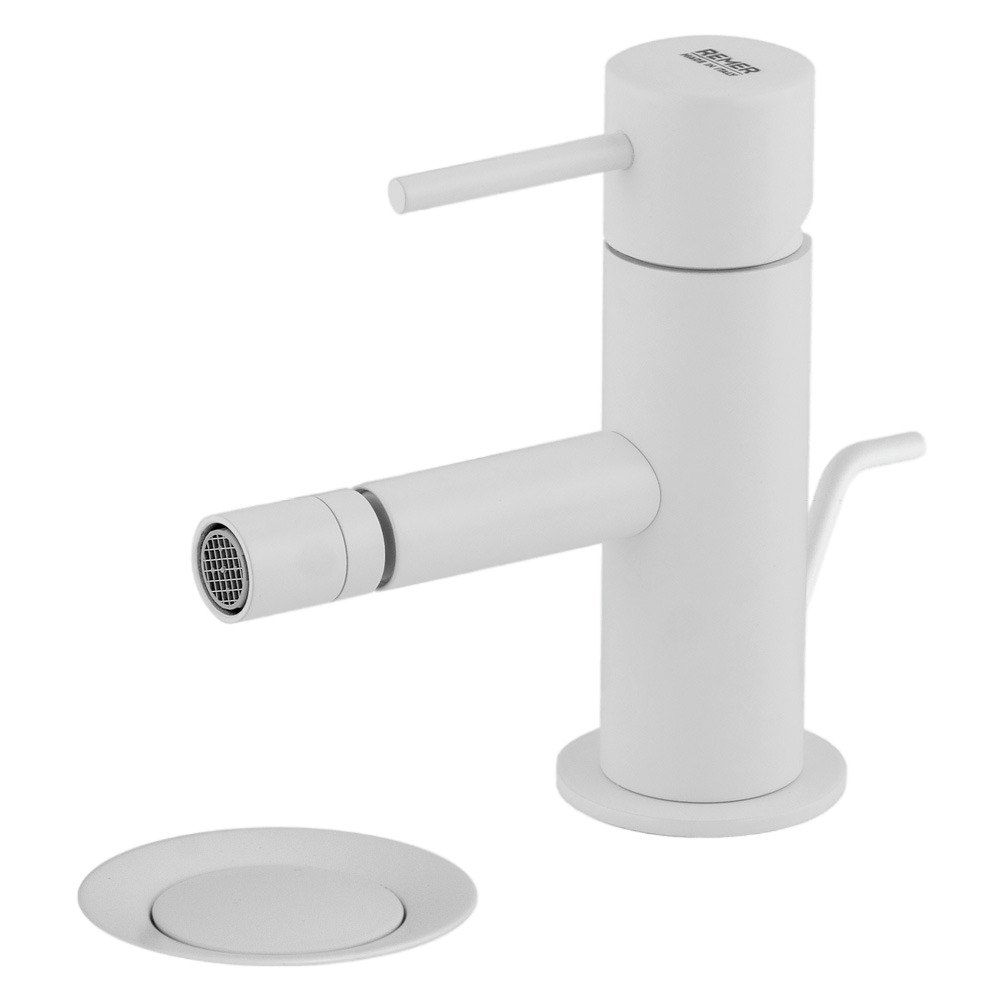 Remer X Style Смеситель для биде, с донным клапаном, цвет: bianco opaco X20BO