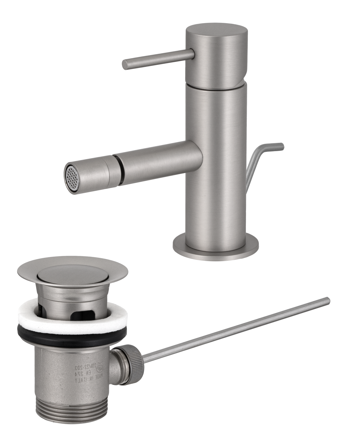 Remer X Style Смеситель для биде, с донным клапаном, цвет: nichel spazzolato opaco X20NPO