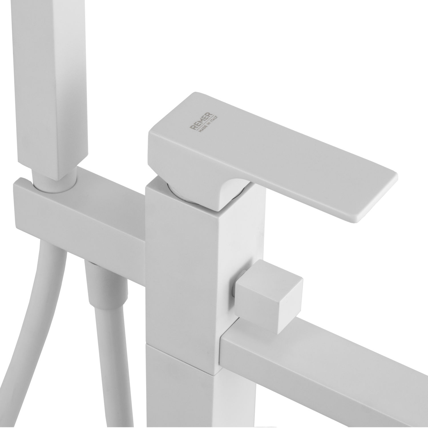 Remer Absolute Смеситель для ванны напольный, со скрытой частью, цвет: bianco opaco AU08BO