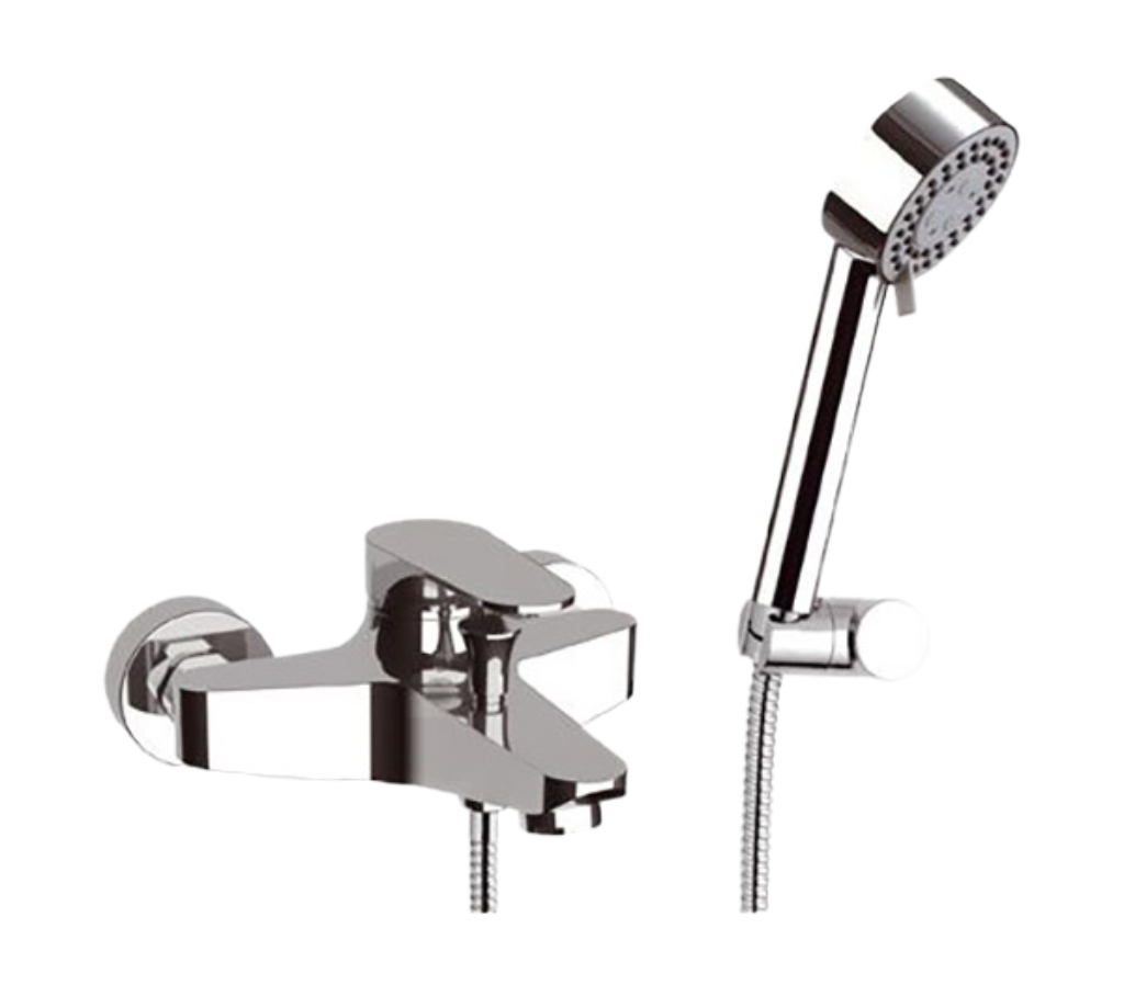 Remer Class Line Смеситель для ванны с душем, лейка 3 вида струи, шланг 150 см, цвет: cromo L02