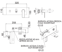 Remer Qubika Смеситель для ванны встраиваемый, излив, лейка 1 режим, шланг 150 см, цвет: cromo Q04