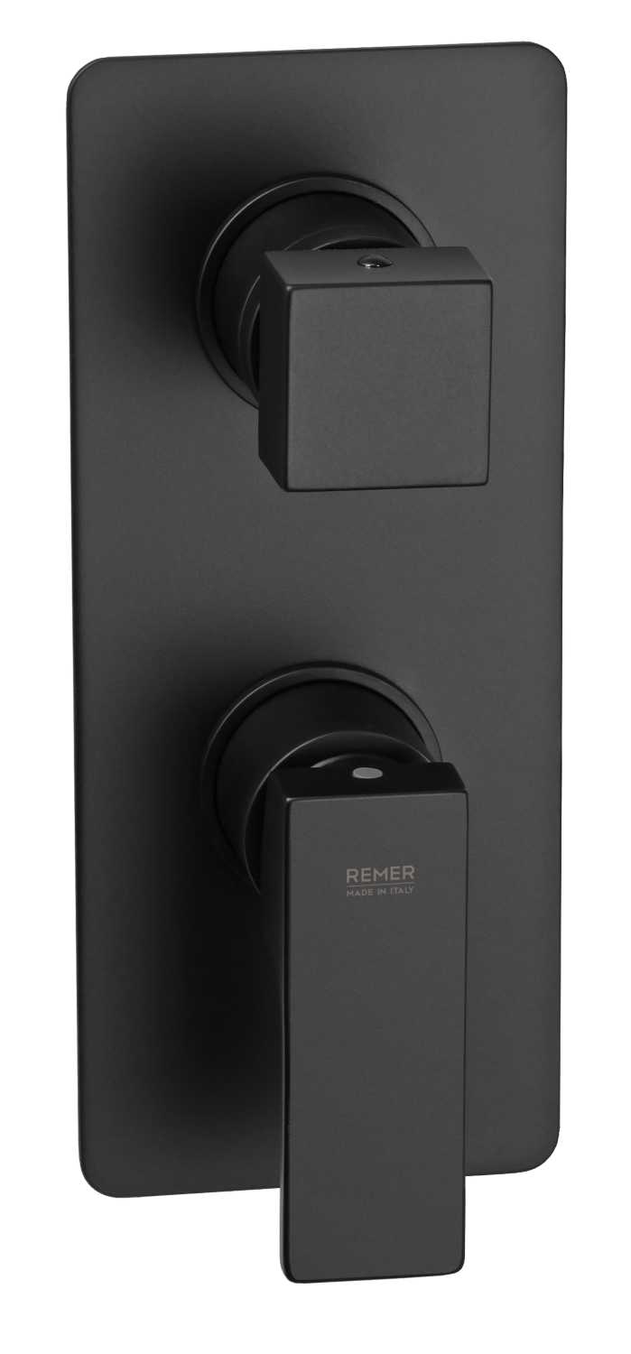 Remer Absolute Смеситель для ванны встраиваемый на 2 потребителя, внешняя часть, цвет: nero opaco AU92KBNO