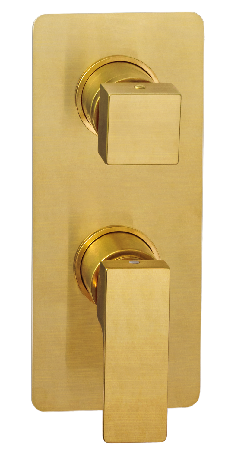 Remer Absolute Смеситель для ванны встраиваемый, 3 потребителя, внешняя часть, цвет: oro spazzolato AU93KBBG