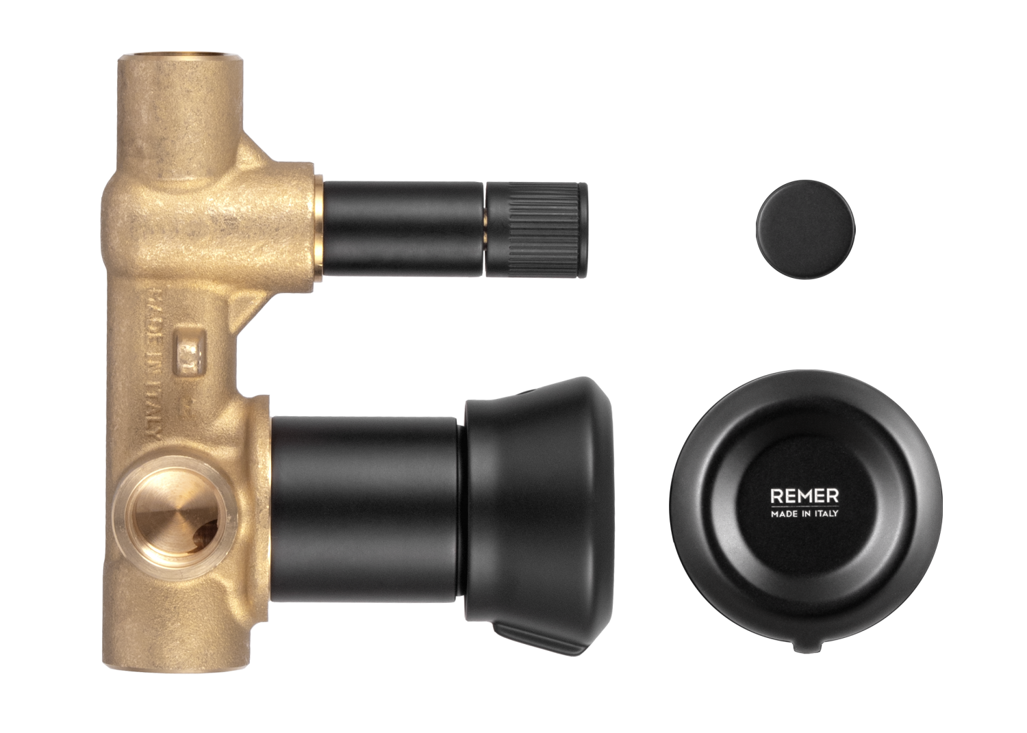 Remer Element Смеситель для ванны встраиваемый, 2 потребителя, с скрытой частью, цвет: nero opaco ET09HNO