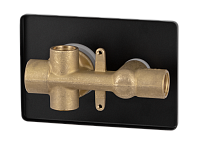 Remer Element Смеситель для ванны встраиваемый, 2 потребителя, с скрытой частью, цвет: nero opaco ET09HRGNO