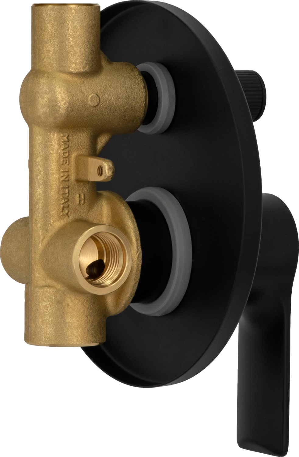 Remer Energy Смеситель для ванны встраиваемый, 2 потребителя, с скрытой частью, цвет: nero opaco EY09HNO