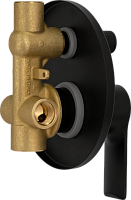 Remer Energy Смеситель для ванны встраиваемый, 2 потребителя, с скрытой частью, цвет: nero opaco EY09HNO