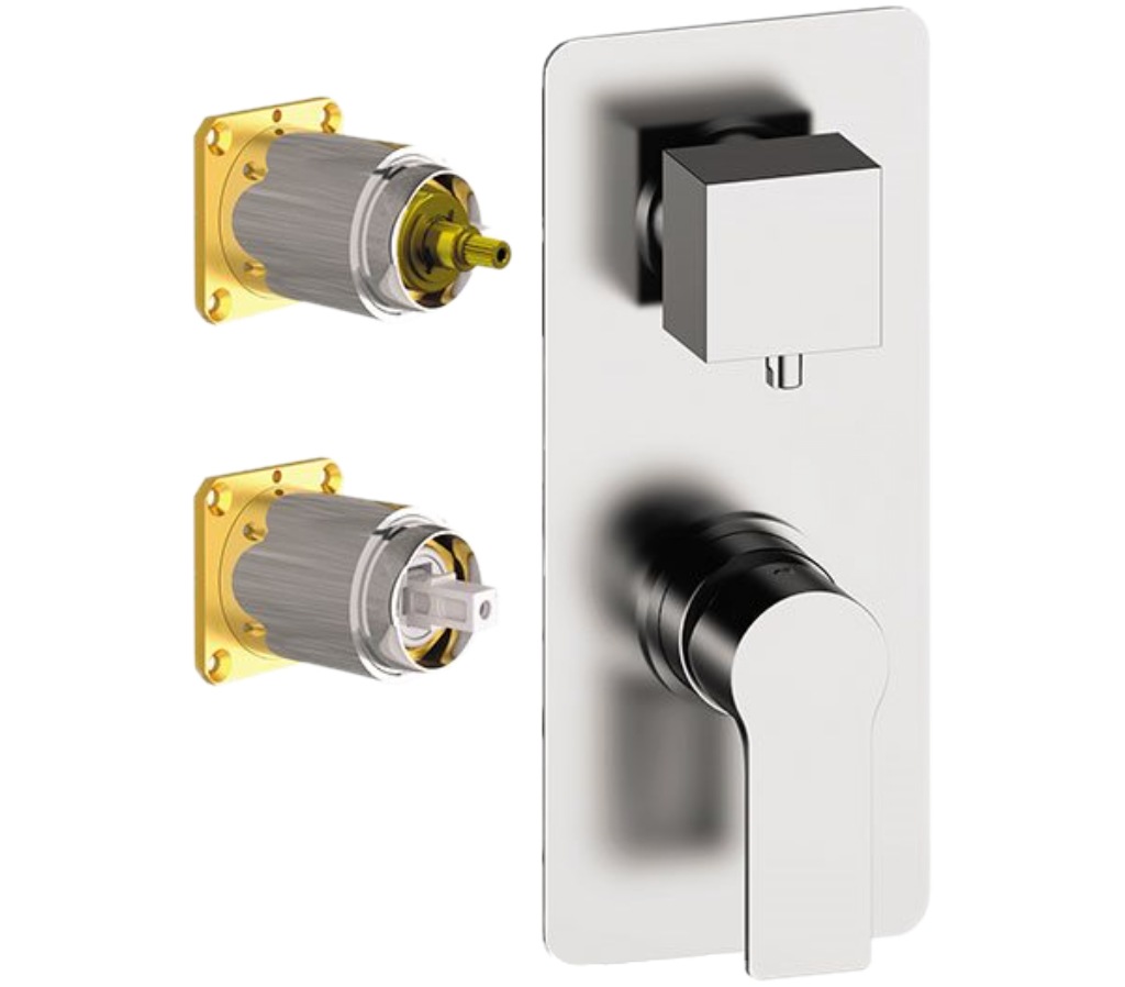 Remer Energy Смеситель для ванны встраиваемый на 2 потребителя, внешняя часть, цвет: cromo EY92KB