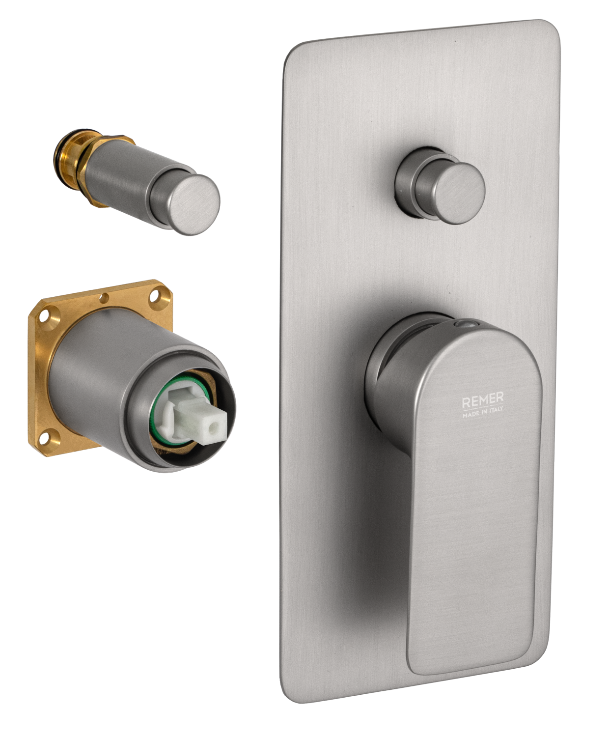 Remer Infinity Смеситель для ванны встраиваемый, 2 потребителя, цвет: nichel spazzolato opaco I09KBNPO