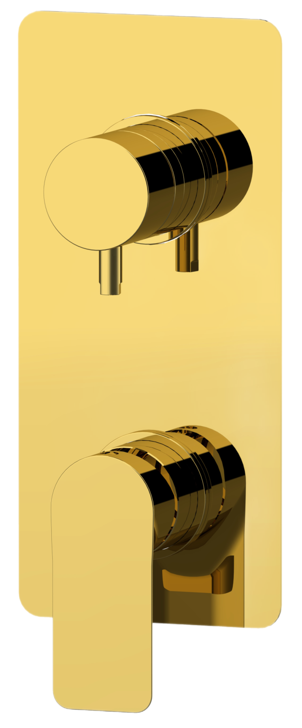 Remer Infinity Смеситель для ванны встраиваемый на 3 потребителя, внешняя часть, цвет: oro lucido I93KBDO