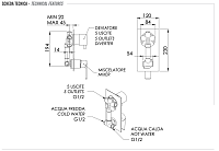 Remer Vanity Смеситель для ванны встраиваемый на 5 потребителей, с встраиваемой частью, цвет: cromo V95