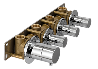 Remer X Style Смеситель для ванны встраиваемый, 3 потребителя, с скрытой частью, цвет: cromo N98D3P