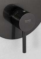 Remer X Style Смеситель для ванны встраиваемый, 2 потребителя, цвет: cromo nero spazzolato X09KBCFP