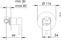 Remer X Style Смеситель для душа встраиваемый, 1 потребитель, цвет: nichel spazzolato X30LNP