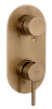 Remer X Style Смеситель для ванны встраиваемый на 3 потребителя, внешняя часть, цвет: vecchio ottone X93KBVO