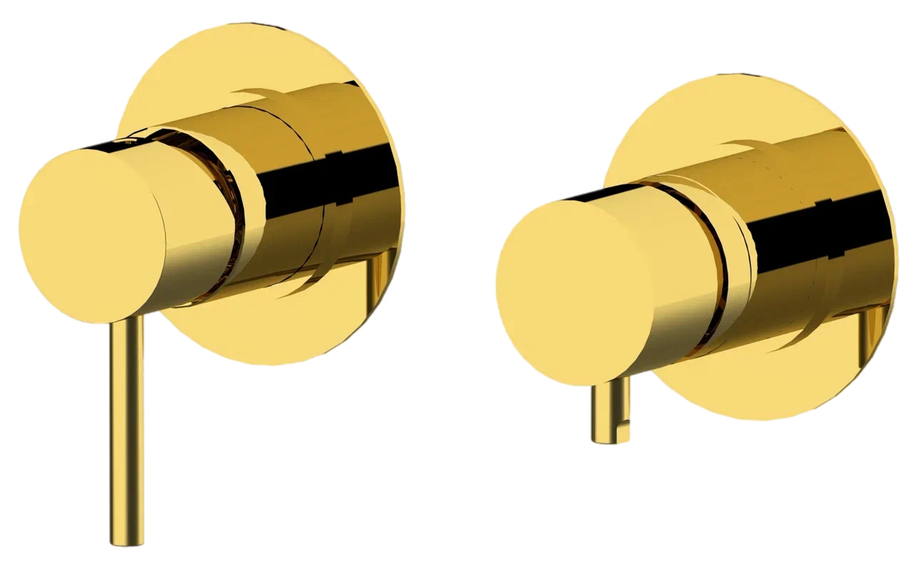 Remer X Style Смеситель для ванны встраиваемый, 2 потребителя, с скрытой частью, цвет: oro lucido X96DO