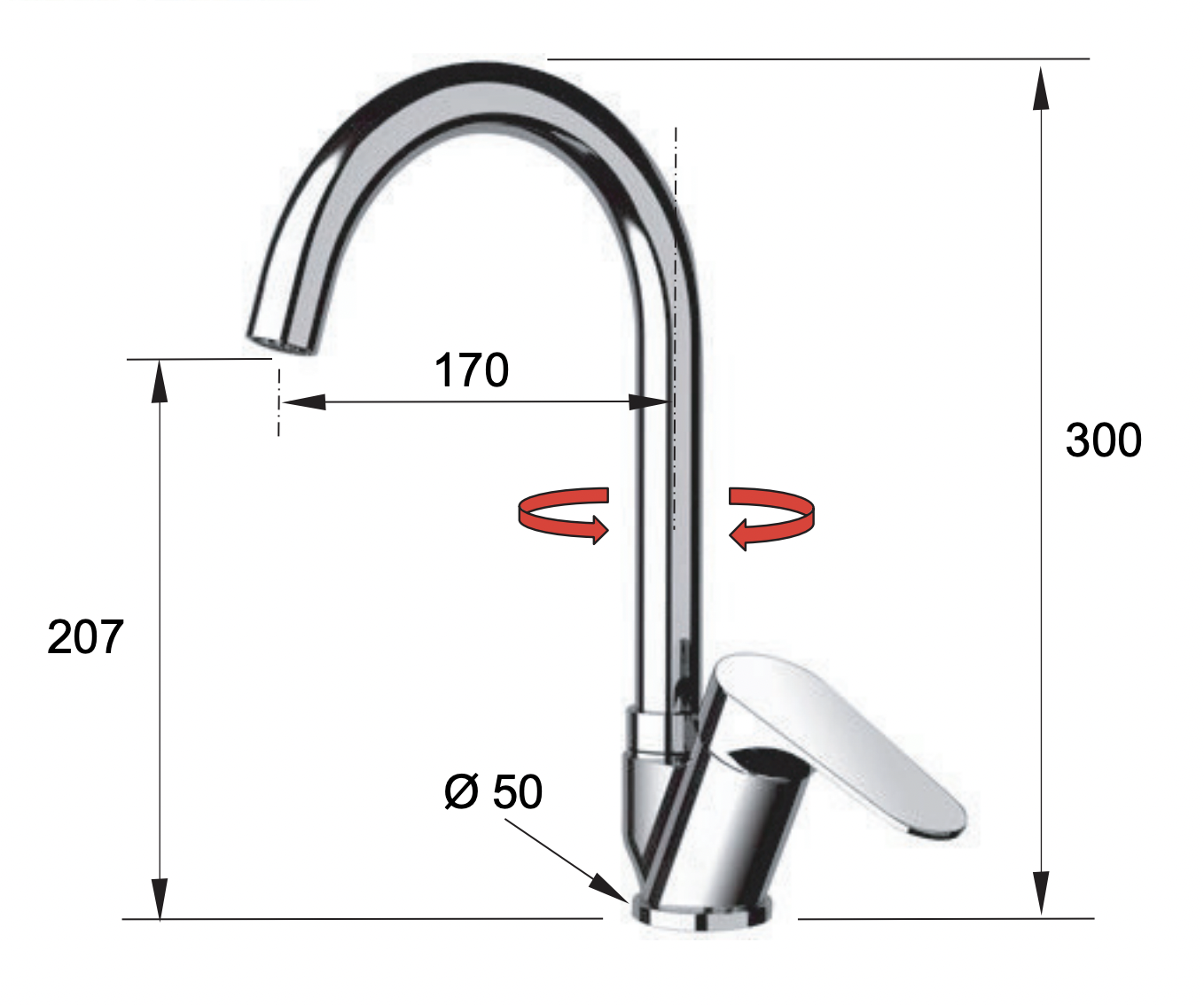 Remer Class Line Смеситель для кухни, цвет: cromo L42B