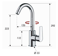 Remer Vanity Смеситель для кухни, цвет: cromo V72C