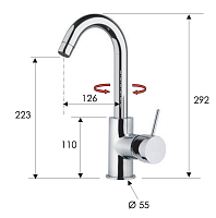 Remer X Style Смеситель для кухни, цвет: cromo X72C