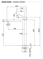 Remer Absolute Смеситель для раковины, без д/к, высота излива 27,4 см, цвет: vecchio ottone AU11LVO