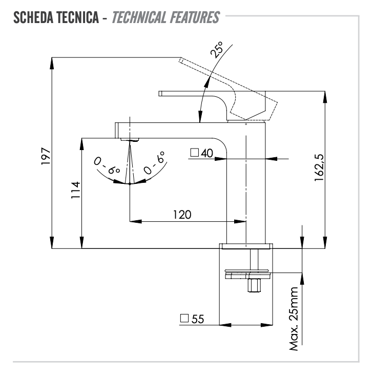 Remer Absolute Смеситель для раковины, без д/к, высота излива 11,4 см, цвет: vecchio ottone AU12VO