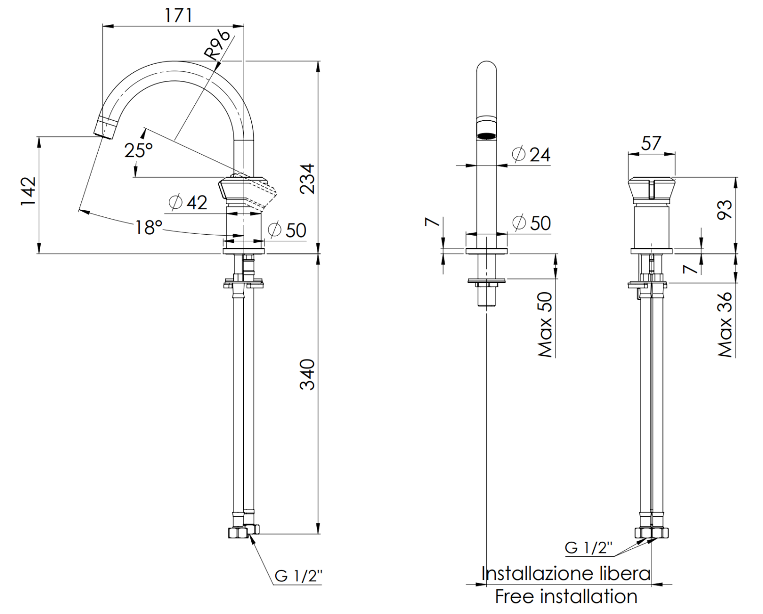 Remer Element Смеситель для раковины, без д/к, высота излива 14,2 см, цвет: oro spazzolato ET57BG