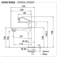 Remer Energy Смеситель для раковины, без донного клапана, высота излива 10,6 см, цвет: bianco opaco EY12BO